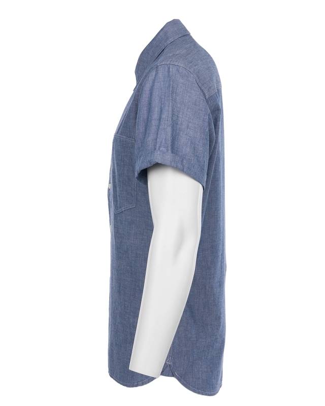 Pike Brothers 1937 Roamer Shirt Short sleeve blue chambray Begrenztes Angebot