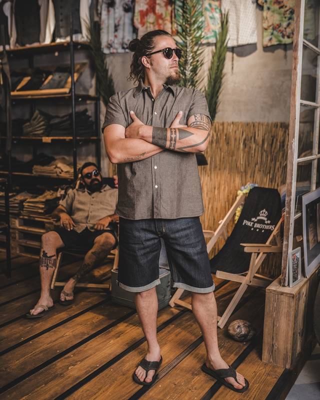 Pike Brothers 1937 Roamer Shirt Short sleeve charcoal grey Online Shopping