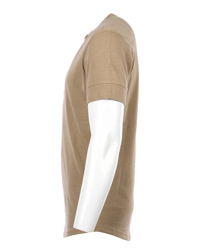Pike Brothers 1927 Henley Shirt short sleeve Mojave beige Osterangebot