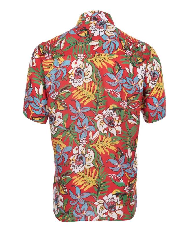 Pike Brothers 1937 Roamer Shirt short sleeve Naupaka red Exklusive Angebote