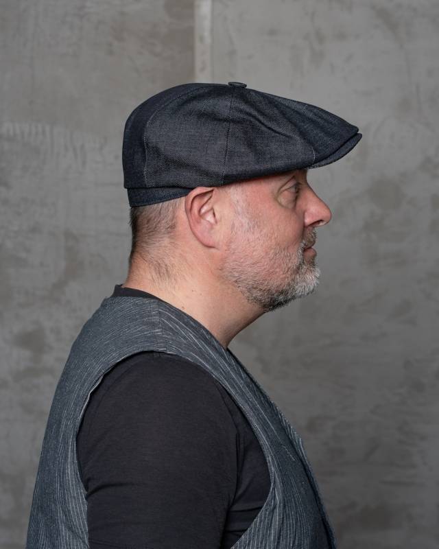 Pike Brothers 1928 Newsboy Cap 15oz indigo Auslauf