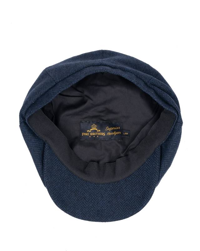 Pike Brothers 1928 Newsboy Cap Herbing blue Saisonschlussverkauf