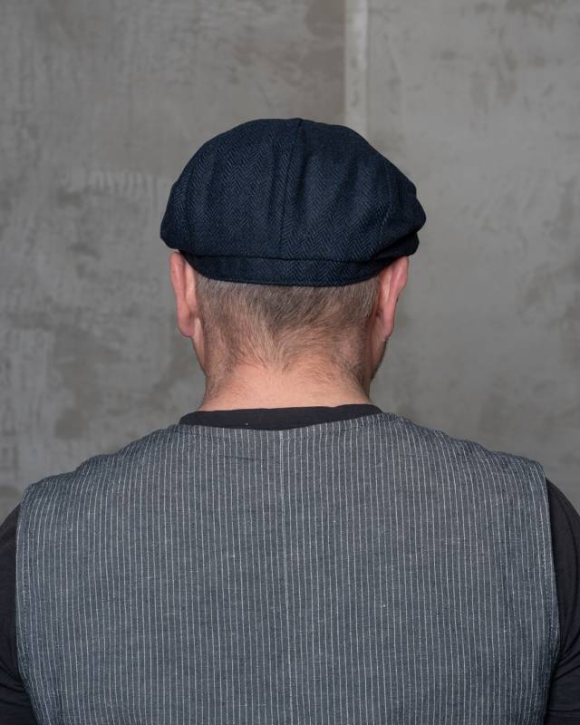 Pike Brothers 1928 Newsboy Cap Herbing blue Saisonschlussverkauf