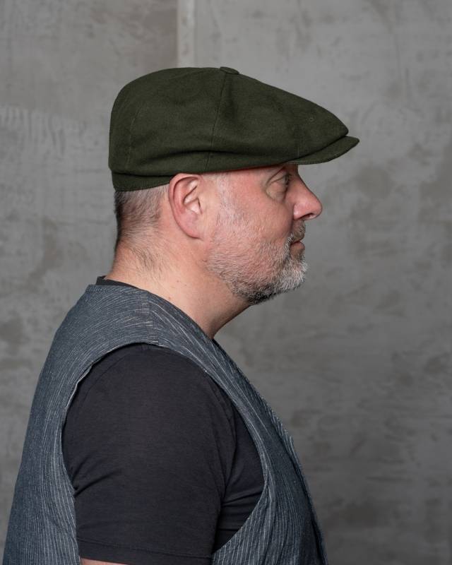 Pike Brothers 1928 Newsboy Cap Moleskin moss Vatertagsangebot