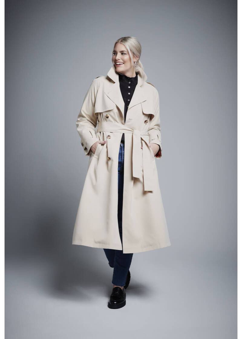 ROCK YOUR CURVES by Angelina Trenchcoat in EcruArtikelnummer RYC-LCAK-0496-101 Günstig kaufen