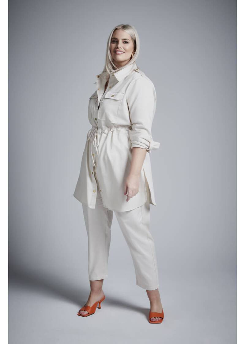 ROCK YOUR CURVES by Angelina Shirt-Tunika in EcruArtikelnummer RYC-LCAK-0455-101 Begrenztes Angebot
