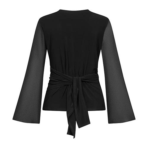 Rumpf SIENA Damen Wickelbluse mit Tüllärmel RU5531 Saisonale Angebote