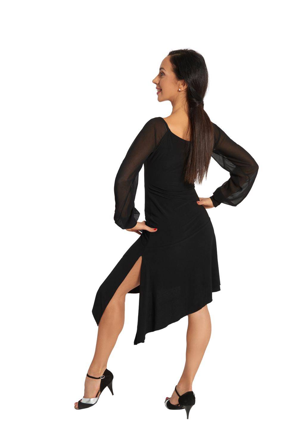 Rumpf Tanzkleid mit Chiffon-Ärmel TOULOUSE RU5512 Verkauf