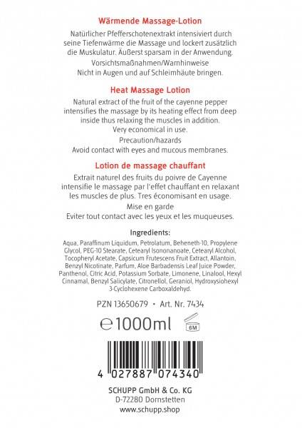 Schupp Wärmende Massage-Lotion Lagerräumung