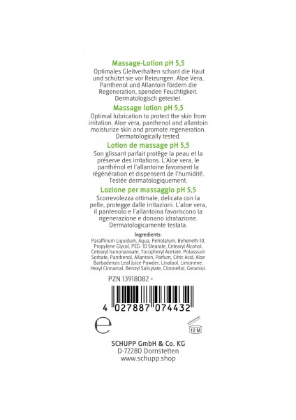 Schupp Massage-Lotion pH 5,5 Begrenzte Freigabe