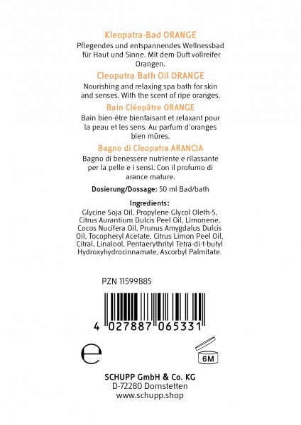Schupp Kleopatra-Bad Orange Lagerräumung