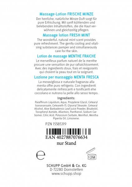Schupp Massage-Lotion Frische Minze Kostenloser Versand international
