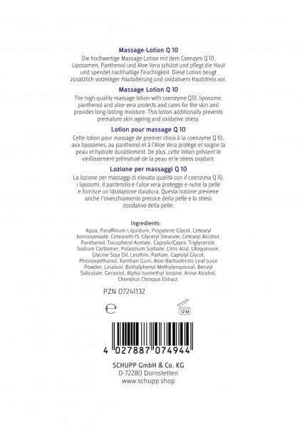 Schupp Massage-Lotion Q10 Vatertagsangebot