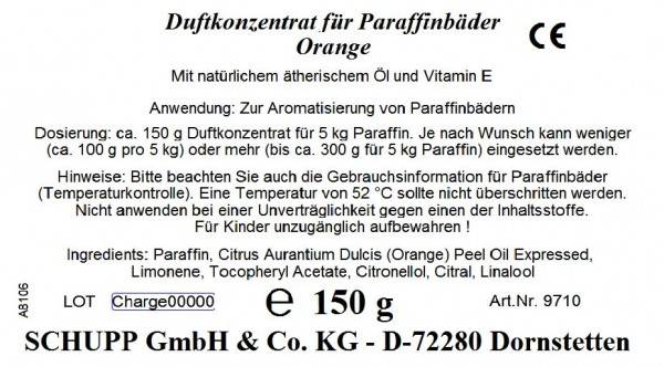 Schupp Duftkonzentrat für Paraffinbäder Orange 150 g Jubiläumsangebot