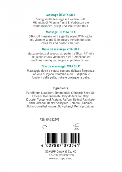 Schupp Massage-Öl Vita Silk VIP-Rabatte