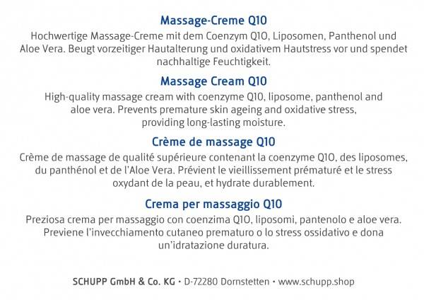 Schupp Massage-Creme Q 10 Bis zu 50% Rabatt