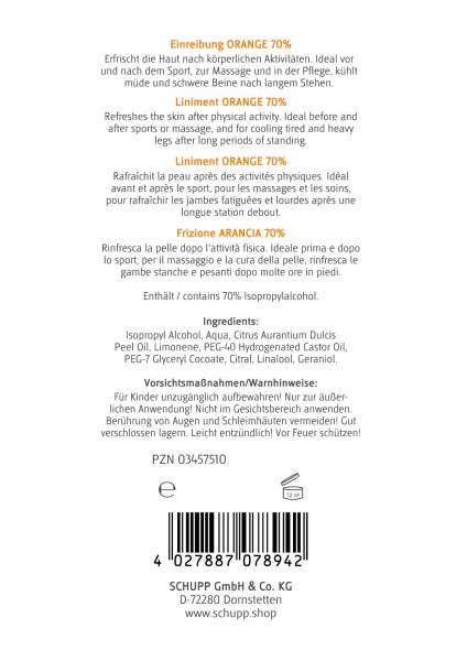Schupp Einreibung Orange 70% Weihnachtsangebot