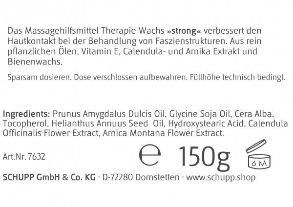 Schupp Therapie Wachs STRONG Letzter Tag