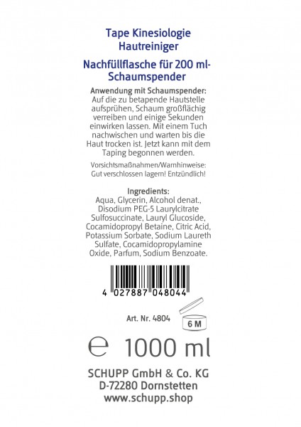 Schupp Tape Kinesiologie Hautreiniger Schlussverkauf