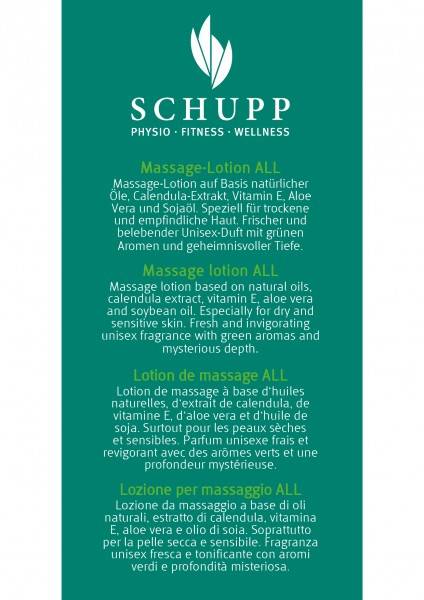 Schupp Massage-Lotion 4 All Limitierter Zeitrabatt