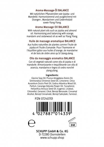 Schupp Aroma-Massage-Öl Balance Online Shopping