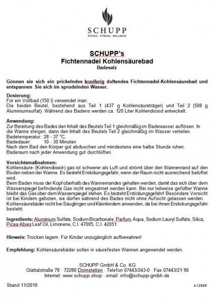 Schupp Fichtennadel-Kohlensäurebad Black Friday Preise