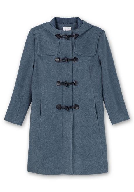 sheego Dufflecoat mit Wollanteil und Kapuze - taubenblau sheego 2025
