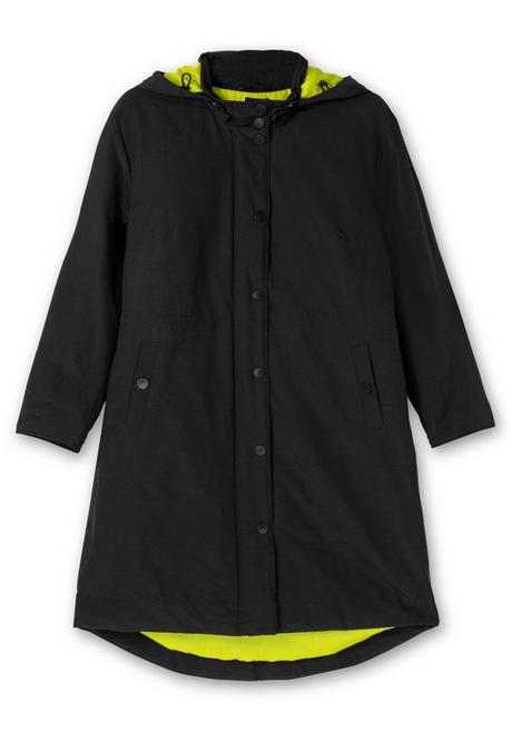 sheego Parka mit Kontrastfutter, wasserabweisend - schwarz sheego Outlet
