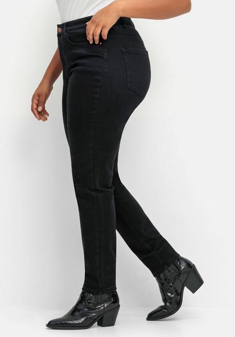sheego Skinny Stretch-Jeans mit Bodyforming-Effekt - black Denim sheego im Angebot