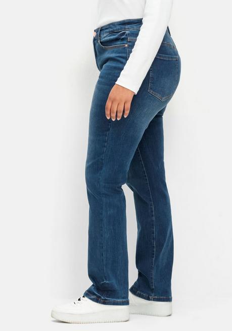sheego Gerade Stretch-Jeans mit Bodyforming-Effekt - dark blue Denim sheego Schlussverkauf