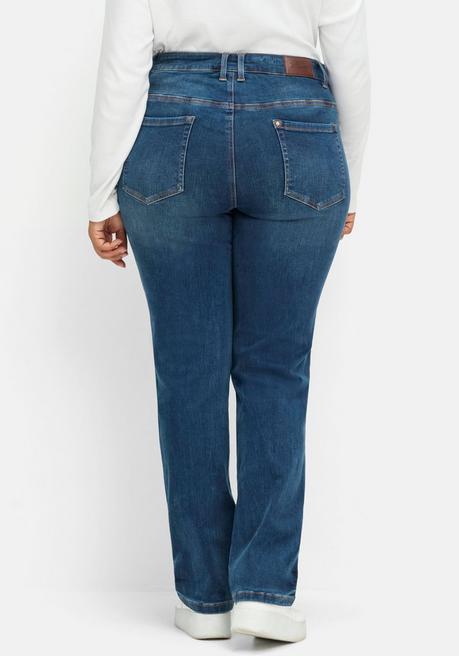 sheego Gerade Stretch-Jeans mit Bodyforming-Effekt - dark blue Denim sheego Schlussverkauf