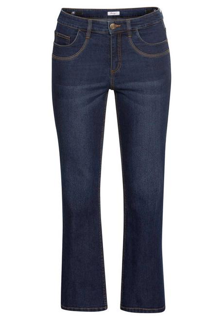 sheego Bootcut Jeans mit innen regulierbarer Bundweite - dark blue Denim sheego Günstiger Verkauf