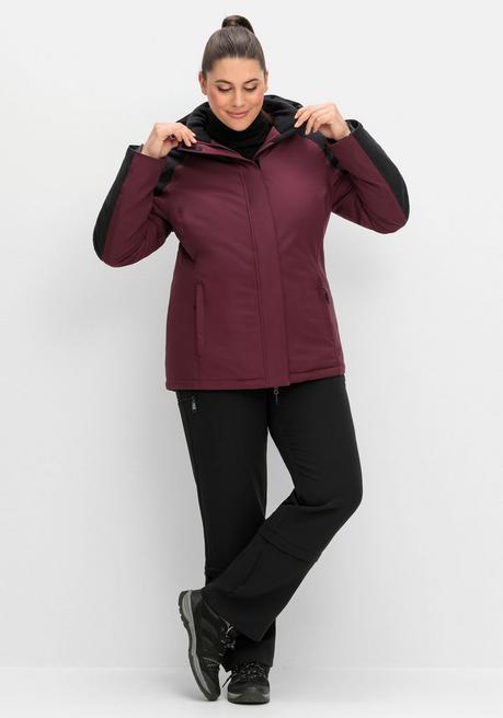 sheego Funktionsjacke mit Zwei-Wege-Reißverschluss - bordeaux-schwarz sheego Meist gekauft