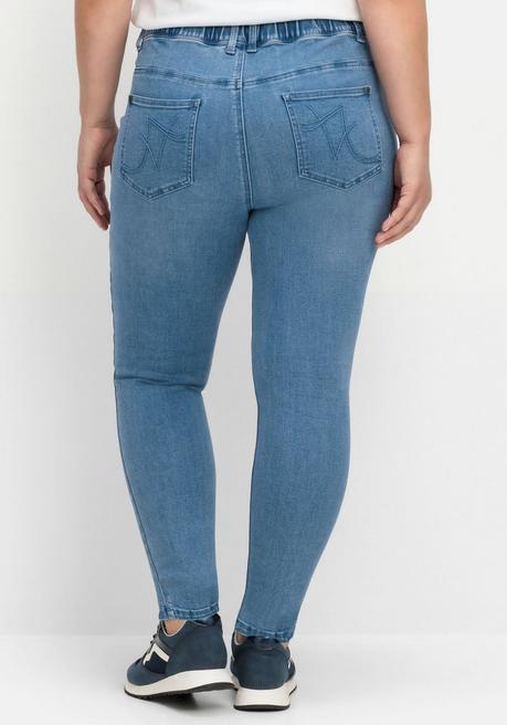 sheego Jeggings in Power-Stretch-Qualität, mit Schlupfbund - blue Denim sheego Kostenloser Versand
