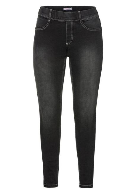 sheego Jeggings in Power-Stretch-Qualität, mit Schlupfbund - black Denim sheego Sonderangebot