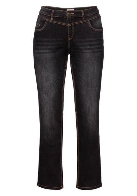 sheego Gerade Jeans mit Used-Effekten - black Denim sheego Günstig kaufen