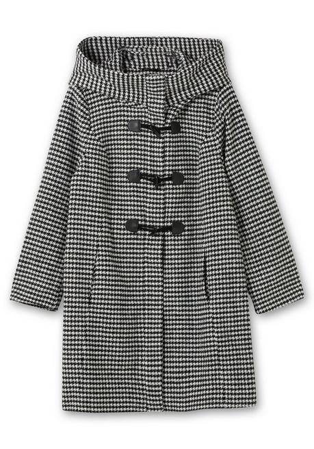 sheego Dufflecoat in A-Linie, mit Hahnentrittmuster - schwarz-grau sheego Black Friday