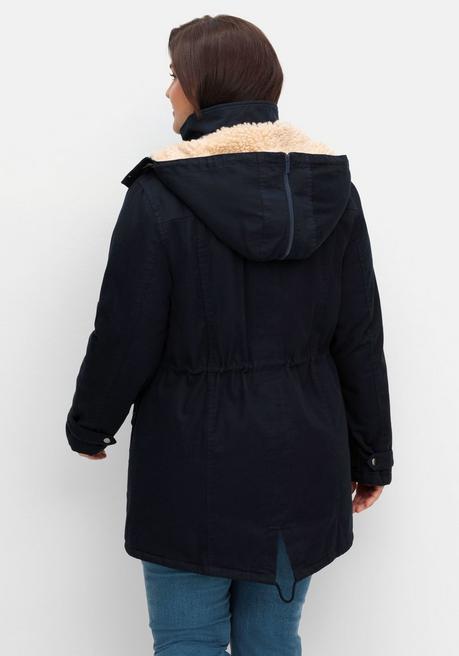 sheego Warm wattierter Parka mit Taillen-Tunnelzug - nachtblau sheego Weihnachtsangebot