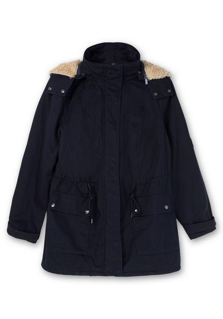 sheego Warm wattierter Parka mit Taillen-Tunnelzug - nachtblau sheego Weihnachtsangebot