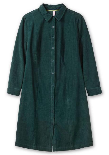 sheego Hemdblusenkleid aus weichem Cord - tiefgrün sheego Neueste Mode