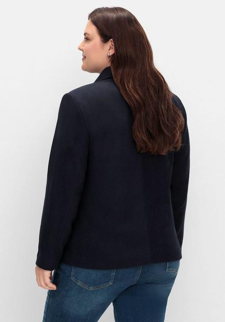 sheego Kurze, gefütterte Cabanjacke mit Wollanteil - tiefblau sheego Exklusive Angebote