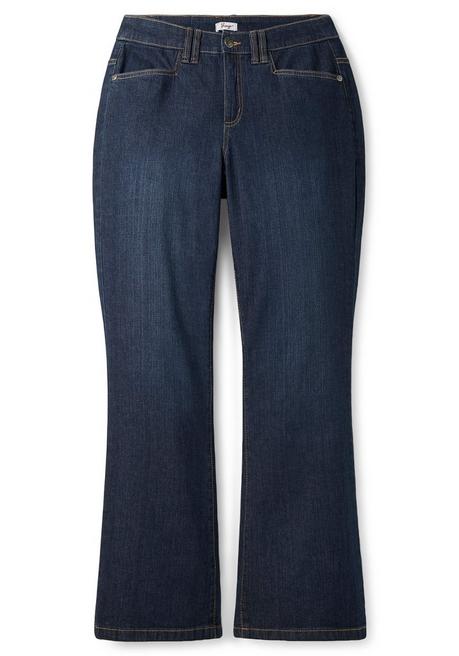sheego Bootcut-Jeans mit Kontrastnähten - dark blue Denim sheego Bestseller