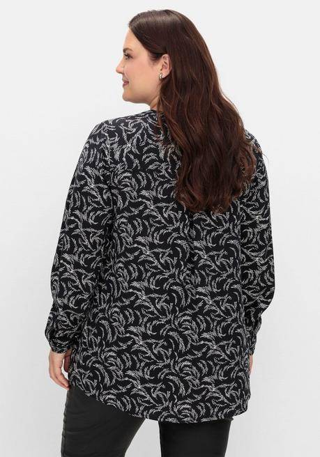 sheego Tunika mit Alloverdruck, aus Viskose - schwarz-weiß gemustert sheego Neueste Stile