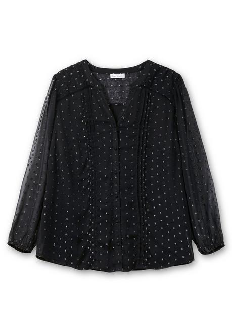 sheego by Joe Browns Chiffonbluse mit eingewebten Glanzfäden - schwarz gemustert sheego Nur für heute