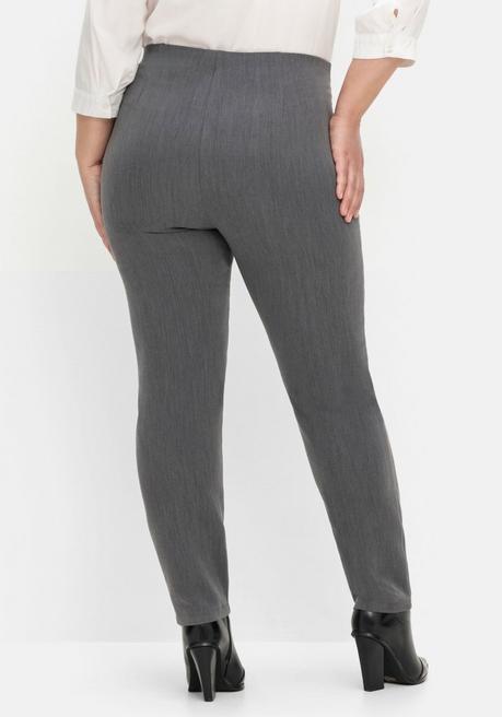sheego Schmale Hose mit Schlupfbund, in melierter Optik - anthrazit meliert sheego Clearance-Verkauf