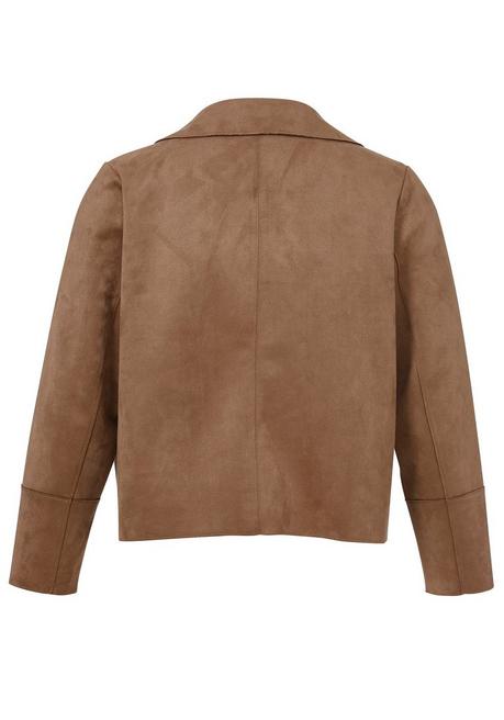 VIA APPIA DUE Kurze Bikerjacke in offener Form, mit Reverskragen - taupe sheego zollfrei