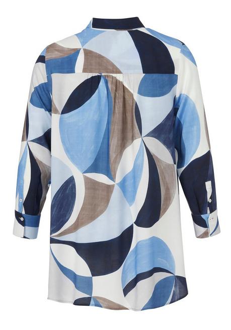 VIA APPIA DUE Hemdbluse mit grafischem Alloverprint - indigo gemustert sheego Rabatte dieses Monats
