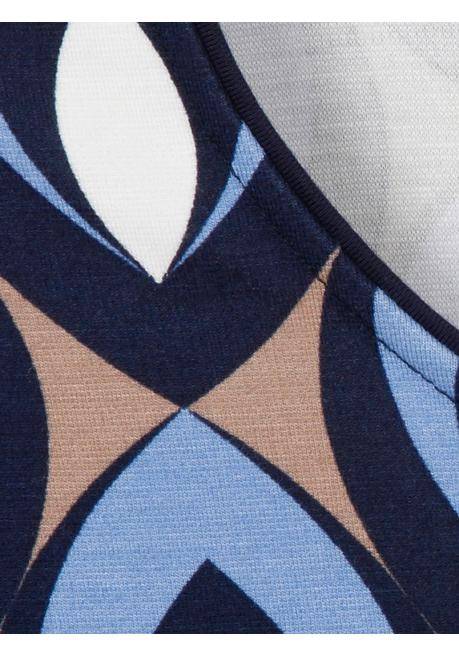 VIA APPIA DUE Bedrucktes Langarmshirt mit Rundhalsausschnitt - indigo gemustert sheego Outlet