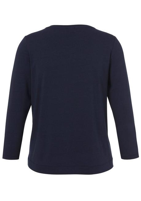 VIA APPIA DUE Langarmshirt mit glitzerndem Folienprint - indigo gemustert sheego Auslauf