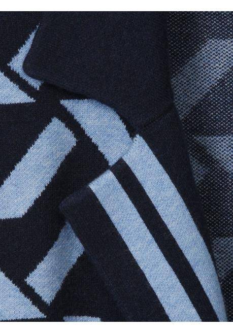 VIA APPIA DUE Offener Strickmantel im Jacquardmuster - indigo gemustert sheego Verkauf